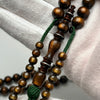 Tasbih Tijani Yusr Khor 10mm – Corail doré, ficelle verte