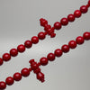 Tasbih Tijani Marjane Yusr – Red Coral, Red String | Kourous Artisanal