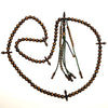 Tasbih Tijani Yusr Khor 10mm – Corail doré, ficelle verte