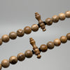 Tasbih Tijani in Yusr – White Coral, Brown String | Kourous Artisanal