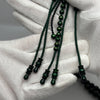 Tasbih misbah kourouss chapelet soufi subha tesbih yousrou khor marjane marjan mardiane tijani tidiane chadhili karkariya – Yusr Khor corail vert, ficelle verte et noire