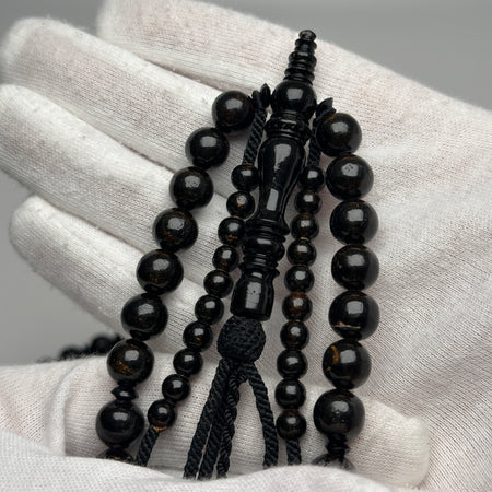 Tasbih Tijani Yusr Khor – Corail noir, ficelle noire