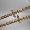 Tasbih misbah kourouss chapelet soufi subha tesbih yousrou khor marjane marjan mardiane tijani tidiane chadhili karkariya – Yusr Khor corail blanc, ficelle brune
