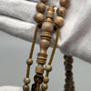 Tasbih Tijani in Yusr – White Coral, Brown String | Kourous Artisanal