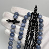 Tasbih misbah kourouss chapelet soufi subha tesbih yousrou khor marjane marjan mardiane tijani tidiane chadhili karkariya – Marjane bleu et Yusr noir