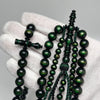 Tasbih misbah kourouss chapelet soufi subha tesbih yousrou khor marjane marjan mardiane tijani tidiane chadhili karkariya – Yusr Khor corail vert, ficelle verte et noire