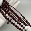Tasbih Tijani in Yusr Khor 10 mm – Red Coral, Red and Black String | Kourous Artisanal
