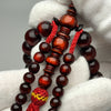 Tasbih Tijani en Yusr Khor 10 mm – Corail Rouge, Ficelle Rouge | Kourous Artisanal