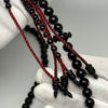 Tasbih Tijani en Yusr Khor 10 mm – Corail Noir Ficelle Noire et rouge | Kourous Artisanal