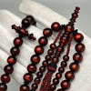 Tasbih Tijani in Yusr Khor 10 mm – Red Coral, Red and Black String | Kourous Artisanal