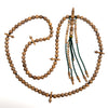 Tasbih Tijani en Yusr, yoursrou khor, corail blanc ficelle verte — chapelet kourouss misbah fait main