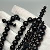 Tasbih tijani en yusr – chapelet Tijani corail noir ficelle noire – Kourouss Yusr khor tidiane - misbah yuser