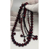 Personalized coral tasbih: 33 12mm black coral beads with red highlights