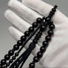Tasbih Tijani en Yusr Khor 10 mm – Corail Noir, Ficelle Noire | Kourous Artisanal