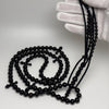 Tasbih Tijani en Yusr Khor 10 mm – Corail Noir, Ficelle Noire | Kourous Artisanal