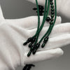 Tasbih Tijani en Yusr Khor 10 mm – Corail Vert, Ficelle Verte | Kourous Artisanal