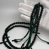 Tasbih Tijani en Yusr Khor 10 mm – Corail Vert, Ficelle Verte | Kourous Artisanal