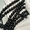 Tasbih Tijani en Yusr Khor 10 mm – Corail Noir, Ficelle Noire | Kourous Artisanal
