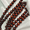 Tasbih Tijani en Yusr Khor 10 mm – Corail Rouge, Ficelle Rouge | Kourous Artisanal