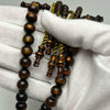 Tasbih Tijani in Yusr Khor 10 mm – Gold Coral, Yellow and Black String | Kourous Artisanal 